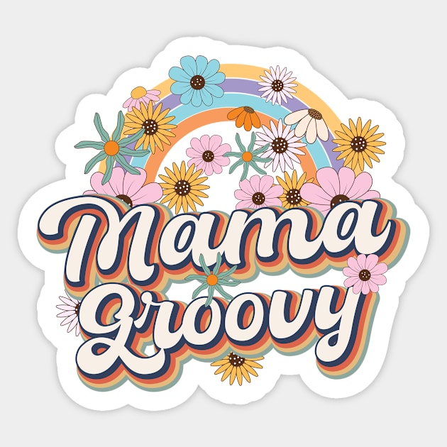 Mama Groovy Floral Sticker by skstring